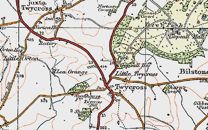 Old map of Little Twycross in 1921