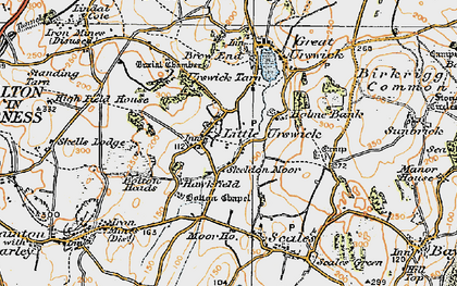 Old map of Little Urswick in 1924