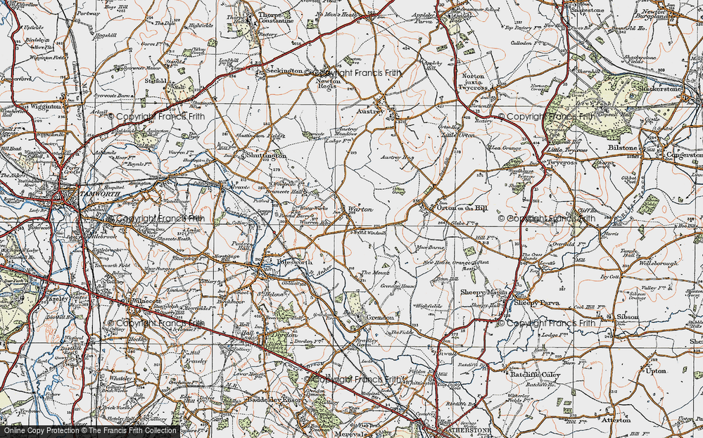 Old Map of Little Warton, 1921 in 1921