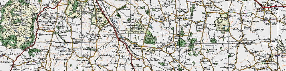 Old map of Link Wood in 1921