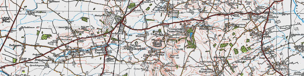 Old map of Little Weston in 1919