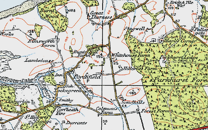 Old map of Little Whitehouse in 1919