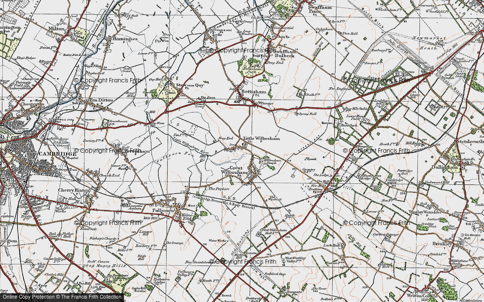 Old Map of Little Wilbraham, 1920 in 1920