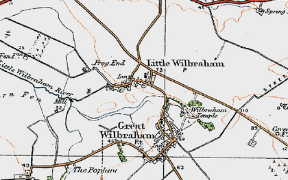 Old map of Little Wilbraham in 1920