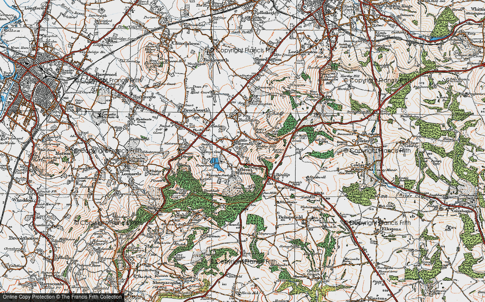 Old Map of Little Witcombe, 1919 in 1919