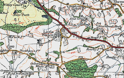 Old map of Little Witley in 1920