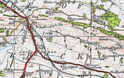 Old map of Little Woolgarston in 1919