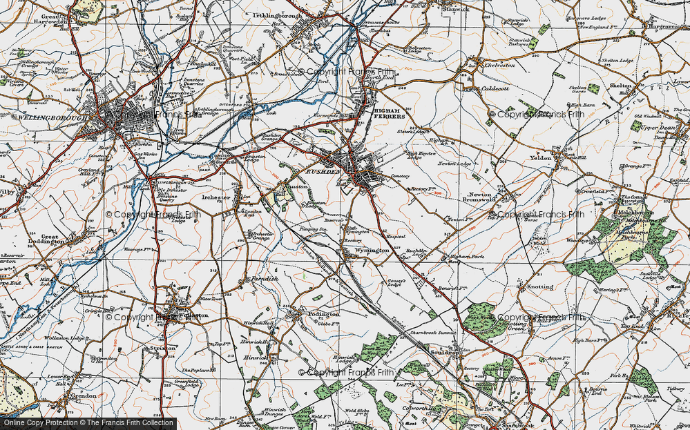 Old Map of Little Wymington, 1919 in 1919