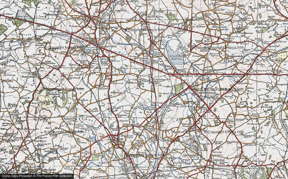 Old Map of Little Wyrley, 1921 in 1921