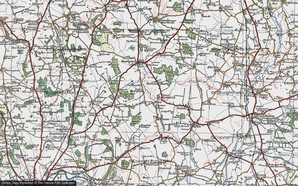 Old Map of Little Wytheford, 1921 in 1921