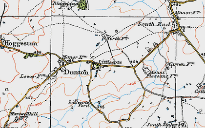 Old map of Lidcote Village in 1919
