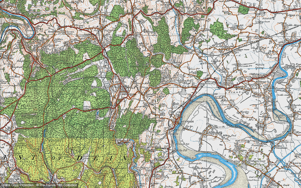 Old Map of Littledean, 1919 in 1919