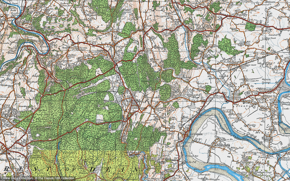 Old Map of Littledean Hill, 1919 in 1919