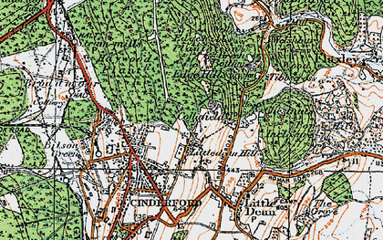 Old map of Littledean Hill in 1919