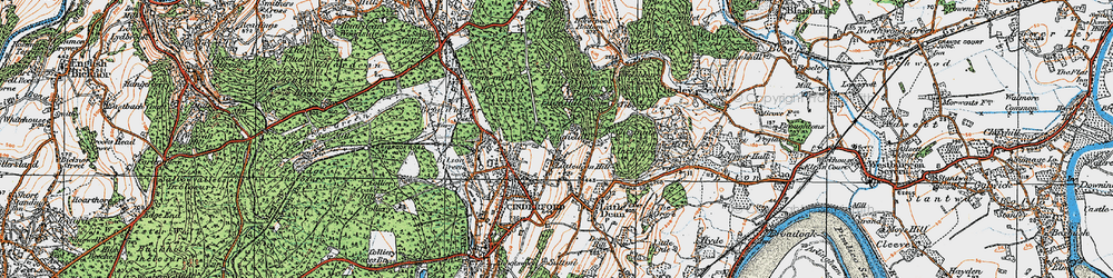 Old map of Littledean Hill in 1919