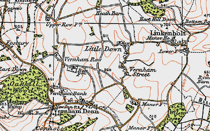 Old map of Littledown in 1919