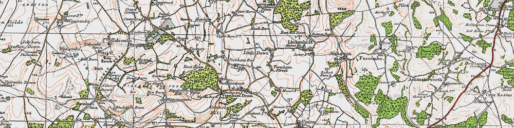 Old map of Littledown in 1919