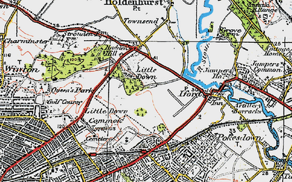 Old map of Littledown in 1919