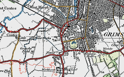 Old map of Littlefield in 1923