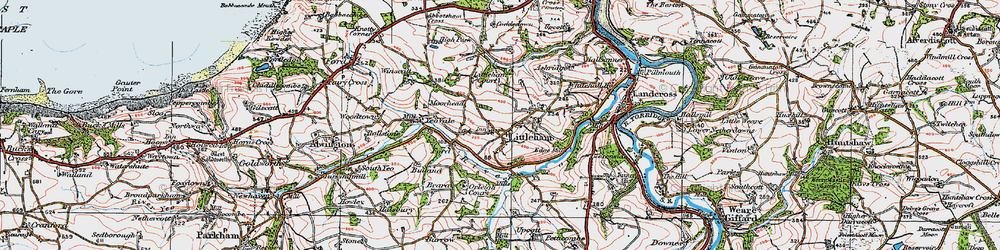 Old map of Littleham in 1919