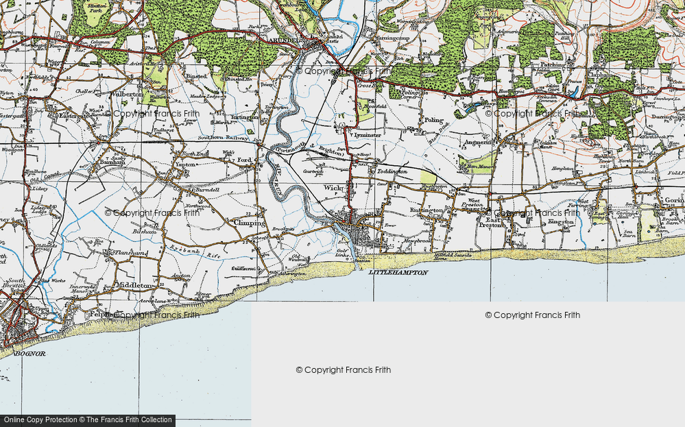 Old Map of Littlehampton, 1920 in 1920
