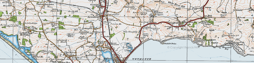 Old map of Littlemoor in 1919