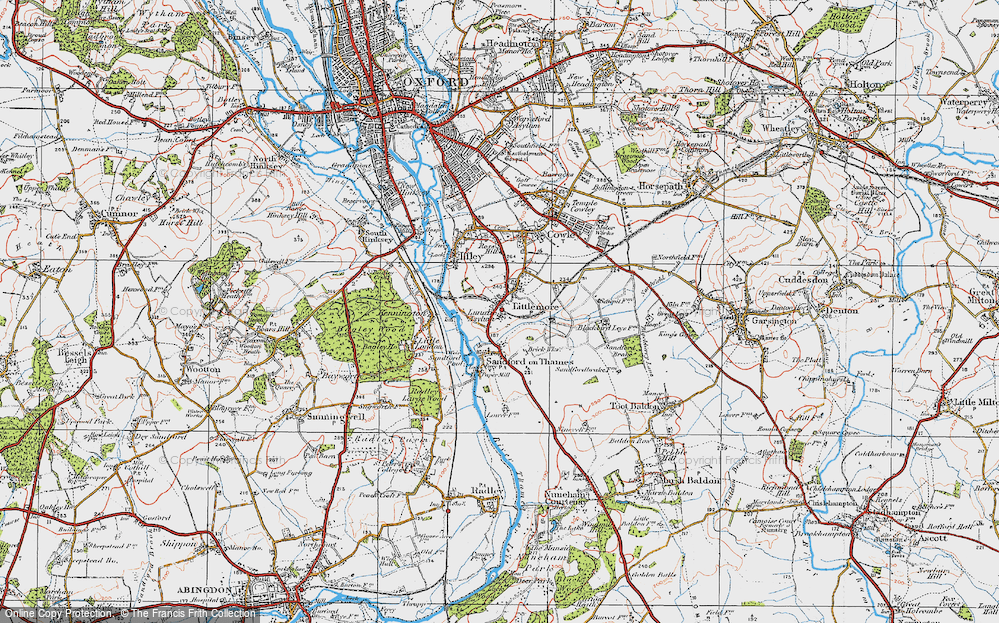 Old Map of Littlemore, 1919 in 1919