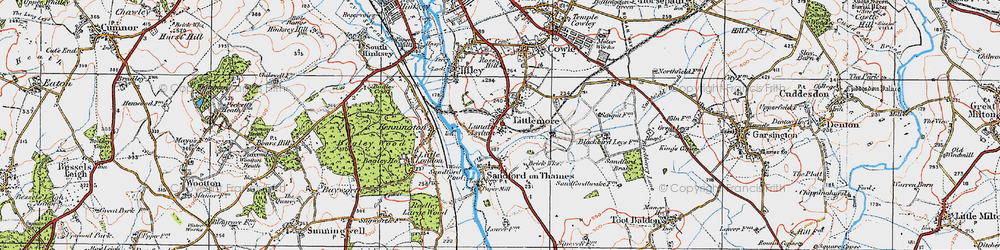 Old map of Littlemore in 1919