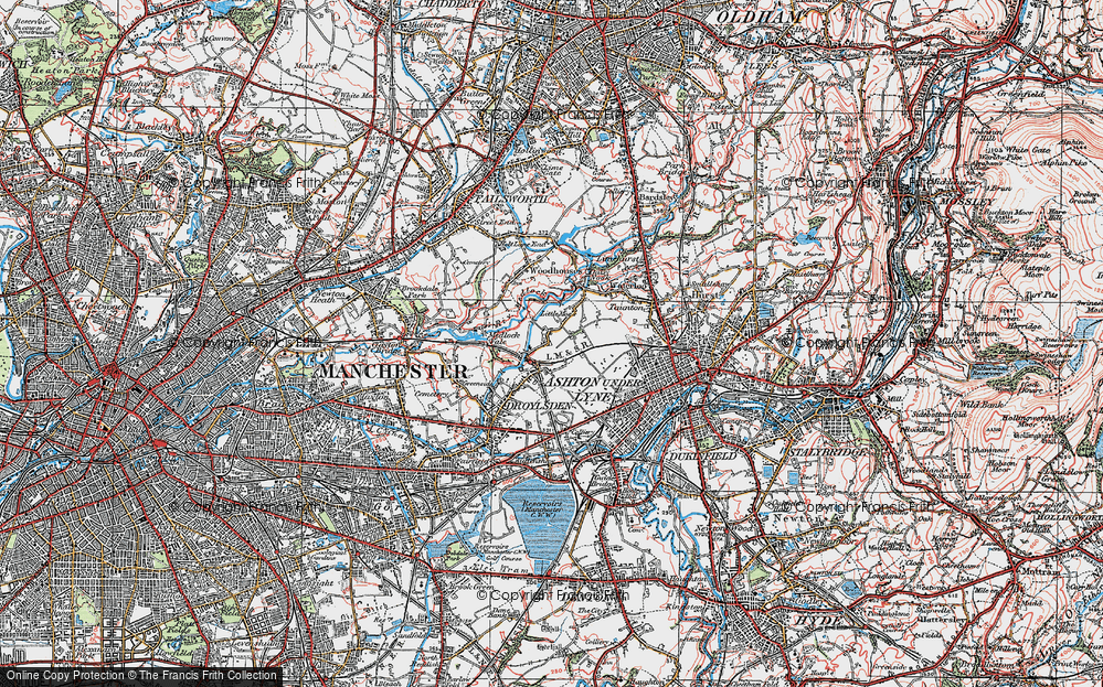 Old Map of Littlemoss, 1924 in 1924