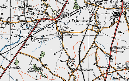 Old map of Littlethorpe in 1921