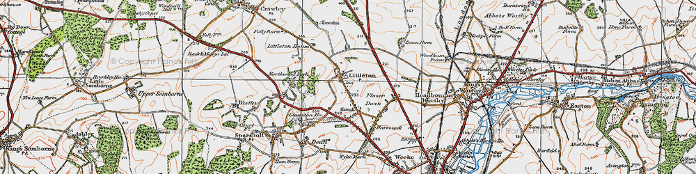 Old map of Littleton in 1919