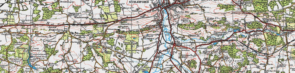 Old map of Littleton in 1920