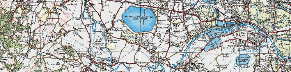 Old map of Littleton in 1920