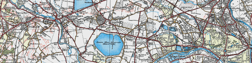 Old map of Littleton Common in 1920