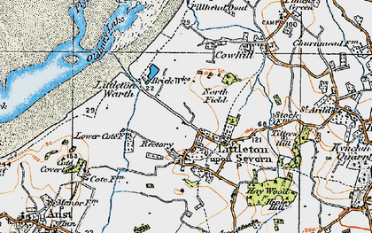 Old map of Littleton-upon-severn in 1919