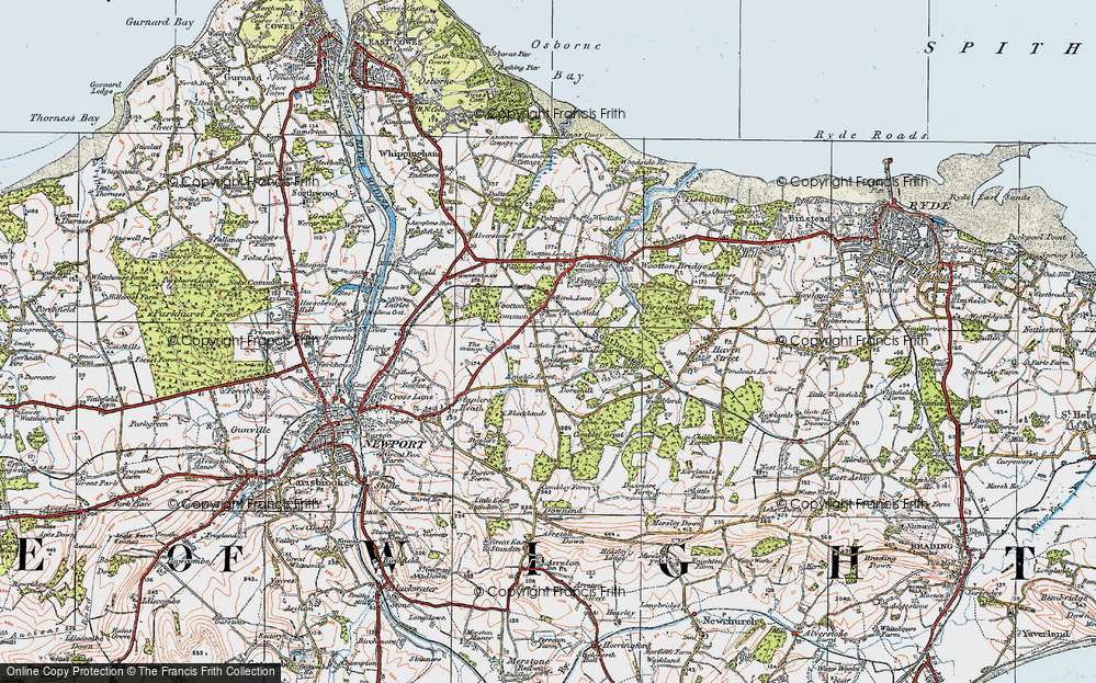 Old Map of Historic Map covering Butterfly World in 1919