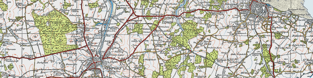 Old map of Briddlesford Lodge in 1919