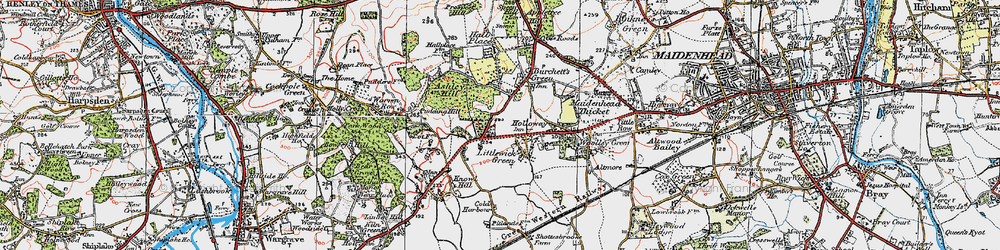 Old map of Littlewick Green in 1919