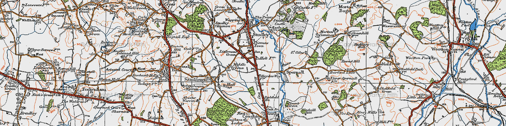 Old map of Littlewood Green in 1919
