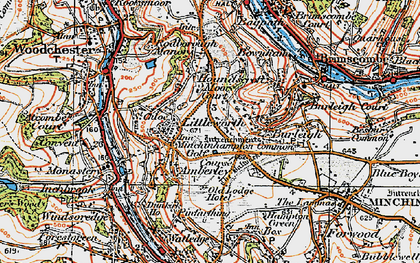 Old map of Littleworth in 1919