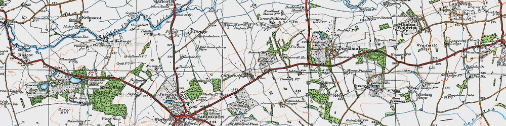 Old map of Barcote Hill in 1919