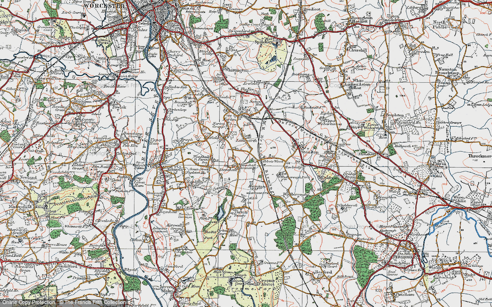 Old Map of Historic Map covering Abbotswood in 1920
