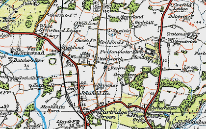 Old map of Littleworth in 1920