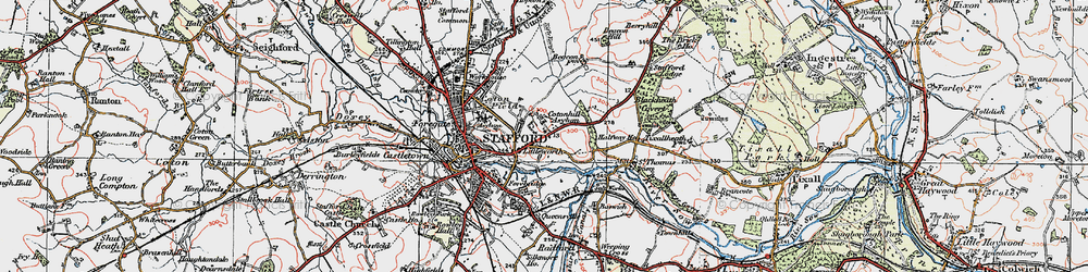 Old map of Littleworth in 1921