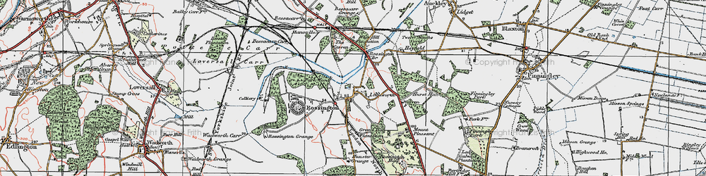 Old map of Littleworth in 1923