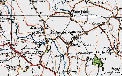 Old map of Littley Green in 1919