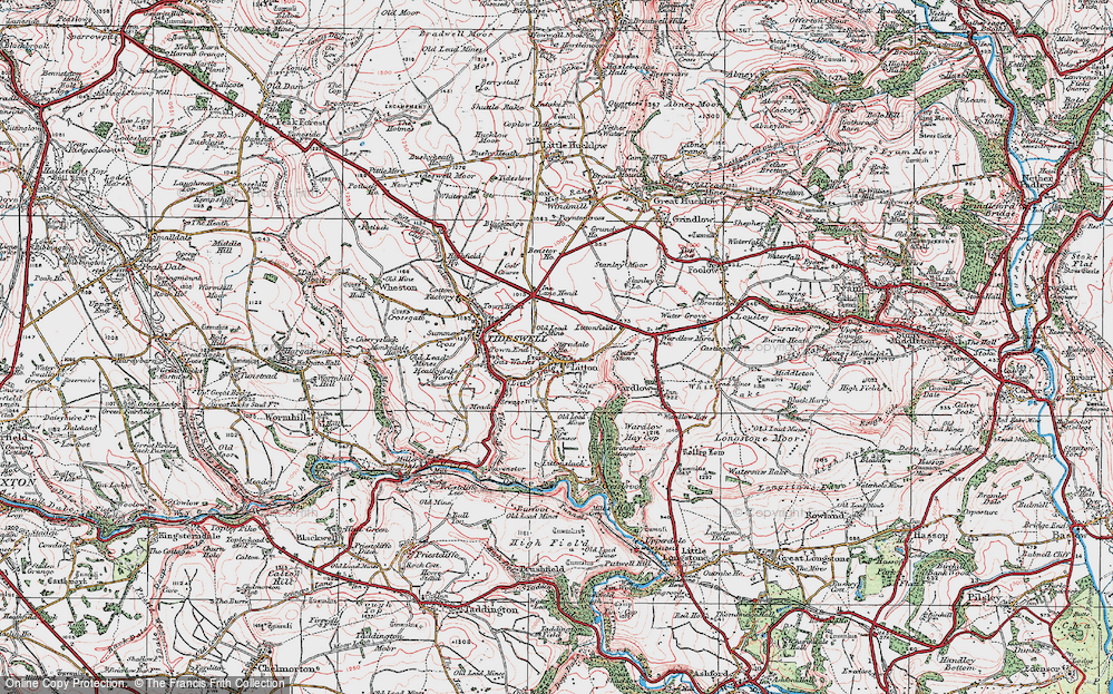 Old Map of Litton, 1923 in 1923