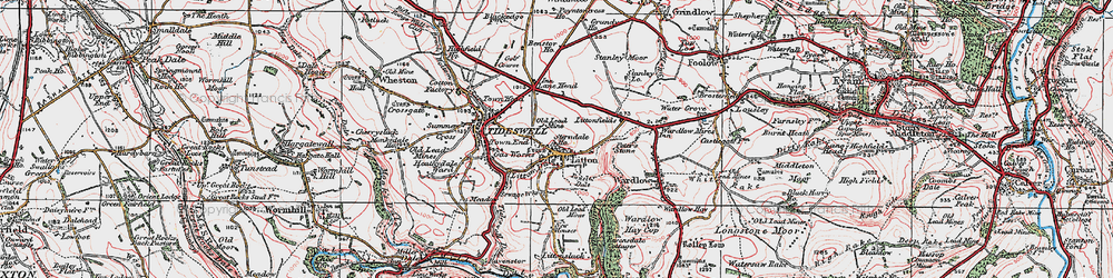 Old map of Litton in 1923