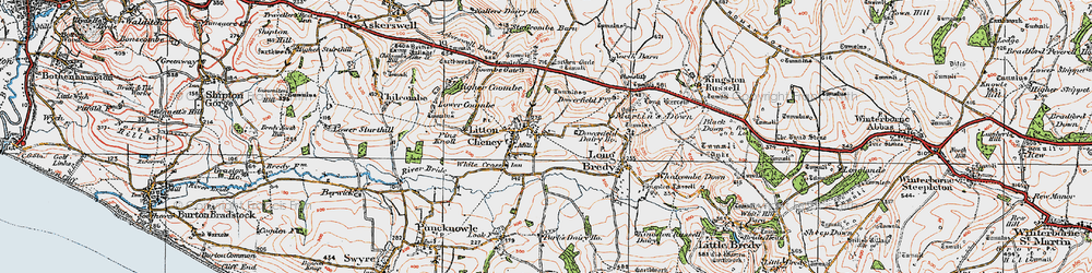 Old map of Litton Cheney in 1919