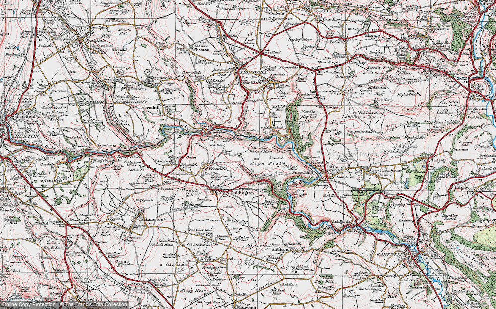 Old Map of Historic Map covering Burfoot in 1923